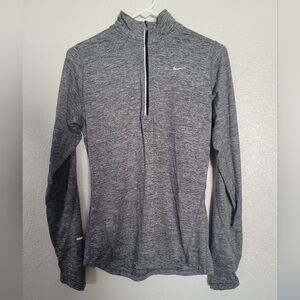 Nike Gray Zip Up Shirt, Athletic Style